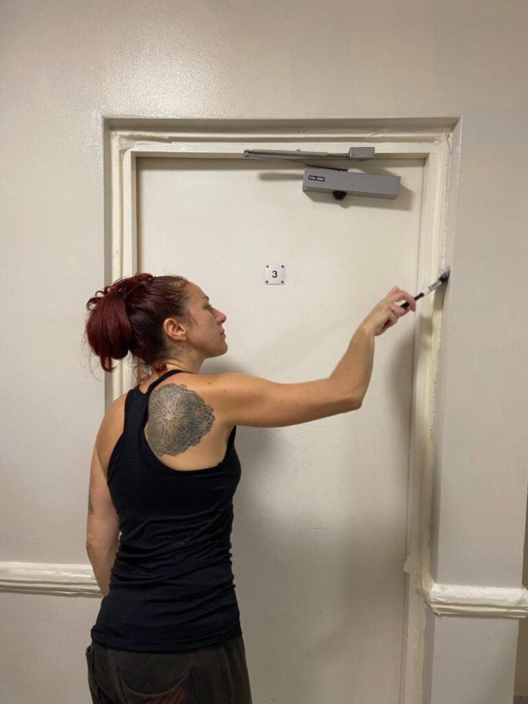 Painting door frames
