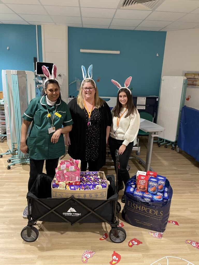 RC team with trolley of eggs